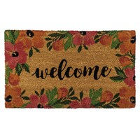 2 x Welcome mat Doormat for Front Door Entryway Outdoor Floor mat Cursive Welcome mat Natural Coconut Coir Mat