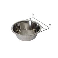 YES4PETS 2 x Stainless Steel Pet Rabbit Bird Dog Cat Water Food Bowl Feeder Chicken Poultry Coop Cup 1.9L