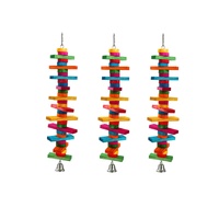 YES4PETS 3 X Wood Spiral Chew Toy Birds Parrot Parakeet Cockatiel Budgie