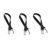 3 X YES4PETS Adjustable Nylon Dog Pet Car Safety Seat Belt Harness Restraint Lead Leash Black
