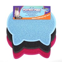 3 x Pet Food Bowl Placemat Waterproof Leakproof Rubber Feeder Mat Non Slip Floor