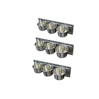 YES4PETS 3 sets Medium Pet Rabbit Bird Parrot Dog Cat Water Food Bowl Feeder Chicken Poultry Coop Cup