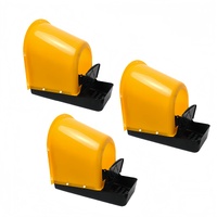 YES4PETS 3x Large Yellow Roll Out Nesting Box for Chickens with Egg Collection Tray and Wall Mount