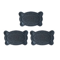 YES4PETS 3 x Pet Food Bowl Placemat Waterproof Leakproof Rubber Feeder Mat Non Slip Floor 38x58cm