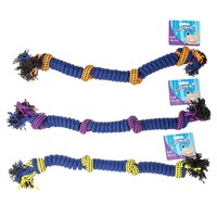 3 x Dog Toy Tug-of-War Knotted Cotton Rope Pet Toy 54cm Long Chew Rope Play Dental
