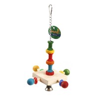 YES4PETS 4 x Small Hanging Bird Parrot Parakeet Cockatiel Budgie Bell Toy
