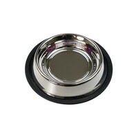 YES4PETS 2 x L Stainless Steel Pet Bowl Water Bowls Portable Anti Slip Skid Feeder Dog Cat