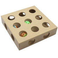 Hide N Seek Cat Play Box Kit Pet Toy Kitten Toys Interactive Ball Peek Hunting Toy