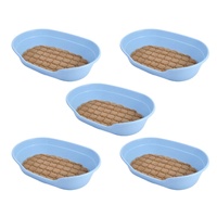 YES4PETS 5x Pet Bed Large Plastic Dog Bedding Sleeping Resting Washable Basket Blue