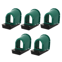 YES4PETS 5 x Large Green Roll Out Nesting Box for Chickens with Egg Collection Tray and Wall Mount