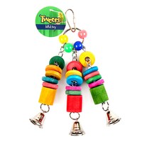 YES4PETS 3 x Small Hanging Bird Parrot Parakeet Cockatiel Budgie Bell Toy