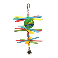 YES4PETS 3 x Hanging Swing Bird Parrot Parakeet Cockatiel Budgie Toy With Bells