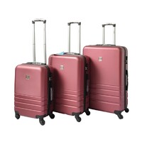 ABS Luggage Suitcase Set 3 Code Lock Travel Carry  Bag Trolley Maroon 50/60/70