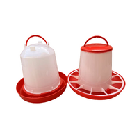 YES4PETS XL Farm Poultry Bird Chicken Water Drinker 6 L & 6 kg Food Grain Seed Feeder Set