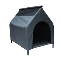 Grey L Waterproof Portable Flea and Mite Resistant Dog Kennel House Nest Outdoor Indoor