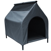 Grey XL Waterproof Portable Flea and Mite Resistant Dog Kennel House Nest Outdoor Indoor
