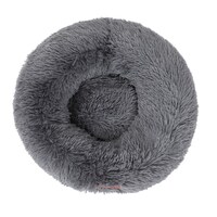 Small Round Calming Plush Cat Dog Bed Large Comfy Puppy Fluffy 50x50x19cm