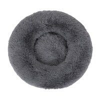 Large Round Calming Plush Cat Dog Bed Large Comfy Puppy Fluffy Bed Mattress 70x70x21cm