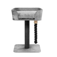 YES4PETS Grey Cat Scratching Tree Scratcher Post Pole Furniture Gym House