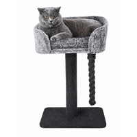 Grey Cat Scratching Tree Scratcher Post Pole Furniture Gym House