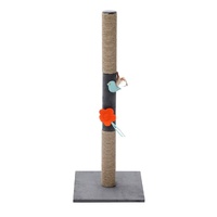 YES4PETS 89 cm Cat Kitten Single Scratching Post with Toy Black