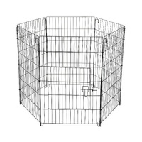 YES4PETS 6 Panel Pet Playpen Foldable Exercise Cage Fence Enclosure 61cm x 76cm