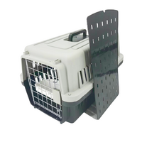 YES4PETS Medium Dog Cat Crate Pet Carrier Airline Cage With Bowl & Tray-Black
