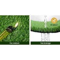  Artificial Grass 1X10M Synthetic Fake Turf Plastic Olive Plant Lawn 17mm