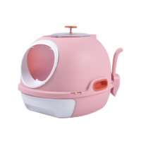 YES4PETS Hooded Cat Toilet Litter Box Tray House With Drawer & Scoop Pink