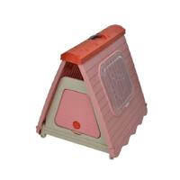 YES4PETS Small Foldable Plastic Pet Dog Puppy Cat House Kennel Pink
