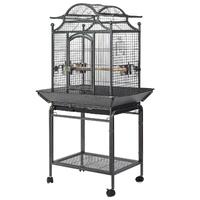 YES4PETS Medium Bird Budgie Cage Parrot Aviary Carrier With Stand & Wheel
