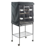 YES4PETS 135cm Bird Cage Parrot Aviary Pet Stand-alone Budgie Perch Castor Wheels With Cover