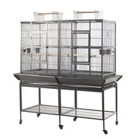 YES4PETS XL 184 cm Bird Cage Pet Parrot Aviary  Perch Castor Wheel Removable Divider