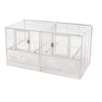YES4PETS White Stackable Breeding Bird Budgies Aviary Cage