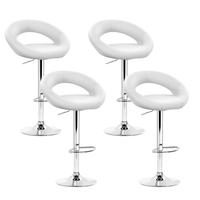 Artiss 4x Bar Stools RIO Kitchen Swivel Bar Stool Leather Chairs Gas Lift White