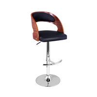 Artiss Wooden Gas Lift Bar Stools - Black