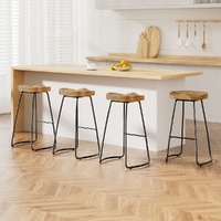 Artiss 4x Vintage Tractor Bar Stools Retro Bar Stool Industrial Chairs 75cm
