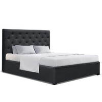 Artiss Bed Frame Double Size Gas Lift Charcoal VILA