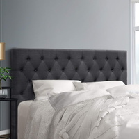 Artiss Bed Head Headboard King Size Fabric - CAPPI Charcoal