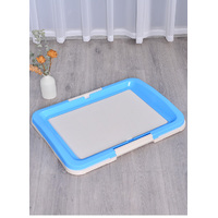 YES4PETS Large Portable Dog Potty Training Tray Pet Puppy Toilet Trays Loo Pad Mat Blue