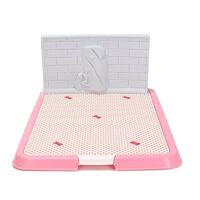 YES4PETS Large Portable Dog Potty Training Tray Pet Puppy Toilet Trays Loo Pad Mat Pink