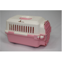 Small Dog Cat Crate Pet Carrier Rabbit Guinea Pig Cage With Tray-Pink