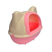 YES4PETS Large Hooded Cat Toilet Litter Box Tray House With Scoop Pink