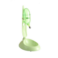 Dog Cat Guinea Pig Water Food Feeder Rabbit Bowl Dispenser Bottle-Green