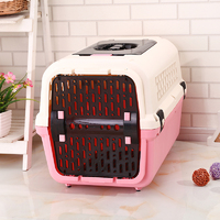 Large Dog Cat Crate Pet Rabbit Carrier Travel Cage With Tray & Window