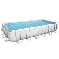 Bestway Above Ground Swimming Pool Power Steel Rectangular Frame Pools Filter