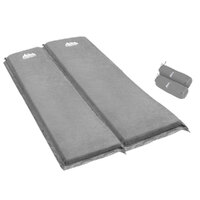 Weisshorn Self Inflating Mattress Camping Sleeping Mat Air Bed Pad Double Grey 10CM Thick