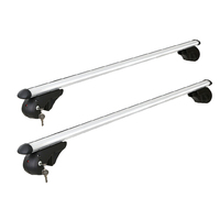 Universal Car Roof Racks Pod Cross Bars Aluminium Adjustable 123cm Sliver