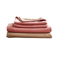 Cosy Club Sheet Set Bed Sheets Set Queen Flat Cover Pillow Case Pink Brown