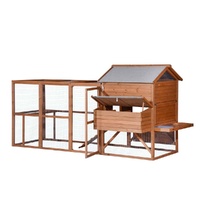 YES4PETS XXXL Chicken Coop Rabbit Hutch Ferret Cage Hen Chook Cat Kitten House With Run